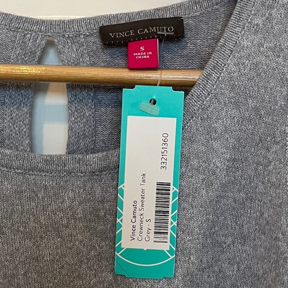 ✨ NWT Vince Camuto Crewneck Sweater Tank - Size Small - Gray - Picture 8 of 10